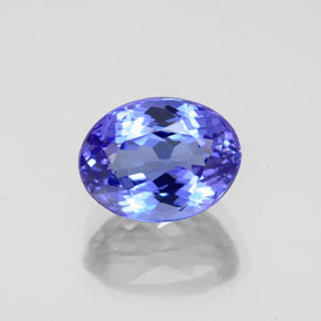 Tanzanite naturale blu da 2,64 ct, taglio ovale, IF