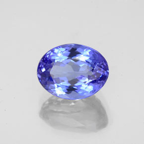 Tanzanite naturale blu da 2,64 ct, taglio ovale, IF