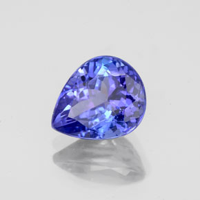 Tanzanite naturale blu da 2,19 ct, taglio a pera, VVS-VS