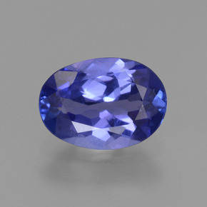 Tanzanite naturale blu da 1,26 ct, taglio ovale, VVS-VS
