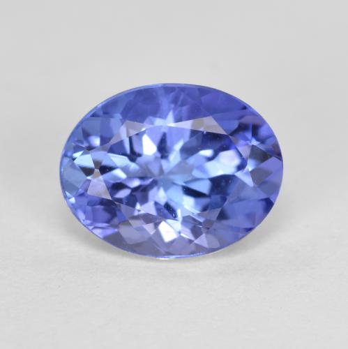 Tanzanite naturale blu da 1,43 ct, taglio ovale, VS-SI