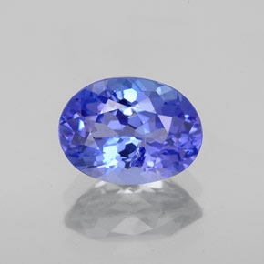 Tanzanite naturale blu da 1,66 ct, taglio ovale, SI