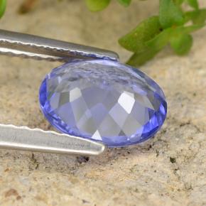 Tanzanite naturale blu da 1,26 ct, taglio ovale, SI