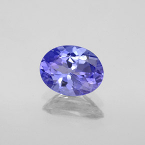 Tanzanite naturale blu da 1,25 ct, taglio ovale, VVS