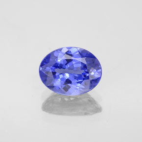 Tanzanite naturale blu da 1,48 ct, taglio ovale, VVS