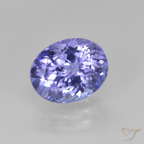 Tanzanite Intenso Viola Blu naturale da 2.05 ct, Taglio ovale, VS-SI