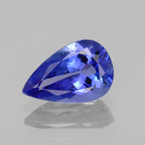 Tanzanite naturale blu da 1,29 ct, taglio a pera, VS
