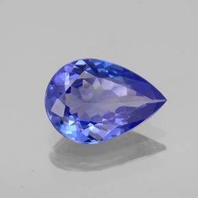 Tanzanite naturale blu da 1,66 ct, taglio a pera, VS-SI