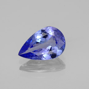 Tanzanite naturale blu da 1,74 ct, taglio a pera, VVS