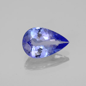 Tanzanite naturale blu da 1,74 ct, taglio a pera, VVS