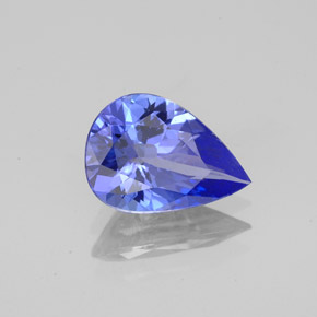Tanzanite naturale blu da 1,65 ct, taglio a pera, VVS