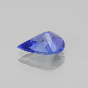 Tanzanite naturale blu da 1,65 ct, taglio a pera, VVS