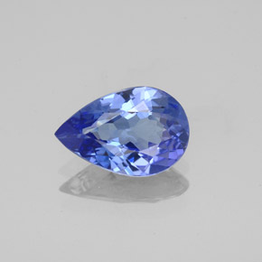 Tanzanite naturale blu da 1,43 ct, taglio a pera, VVS