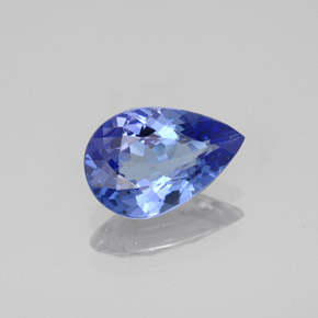 Tanzanite naturale blu da 1,43 ct, taglio a pera, VVS