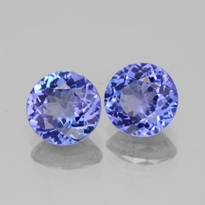 Tanzanite naturale blu da  ct, taglio rotondo, VVS