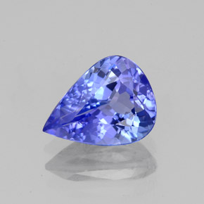 Tanzanite naturale blu da 1,73 ct, taglio a pera, VVS