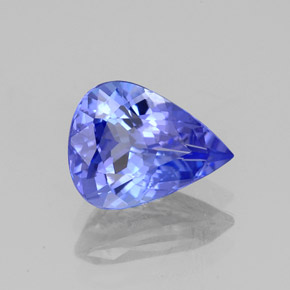 Tanzanite naturale blu da 1,73 ct, taglio a pera, VVS