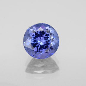 Tanzanite naturale blu da 2,08 ct, taglio rotondo, VVS