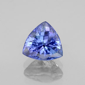 Tanzanite naturale blu da 1,50 ct, trillion, VVS