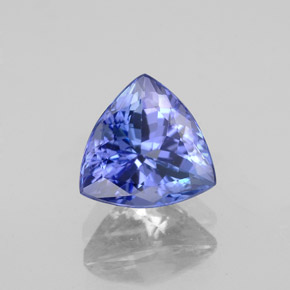 Tanzanite naturale blu da 1,50 ct, trillion, VVS