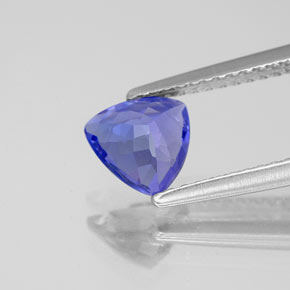 Tanzanite naturale blu da 0,95 ct, trillion, VVS