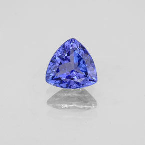 Tanzanite naturale blu da 0,89 ct, trillion, VS-SI