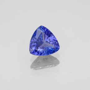 Tanzanite naturale blu da 0,84 ct, trillion, VS-SI
