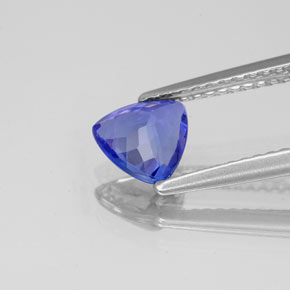 Tanzanite naturale blu da 0,84 ct, trillion, VS-SI