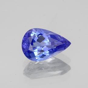 Tanzanite naturale blu da 1,42 ct, taglio a pera, VS-SI