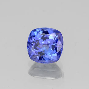 Tanzanite naturale blu da 1,05 ct, taglio a cuscino, VS