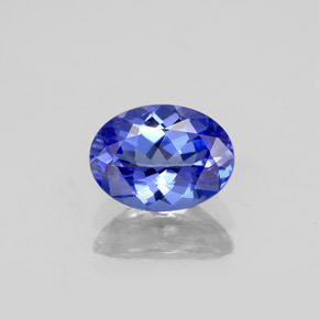 Tanzanite naturale blu da 1,30 ct, taglio ovale, VVS