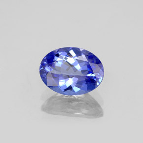 Tanzanite naturale blu da 1,30 ct, taglio ovale, VVS