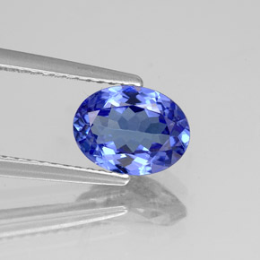 Tanzanite naturale blu da 1,38 ct, taglio ovale, VVS-VS