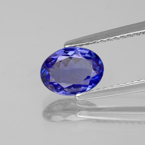 Tanzanite naturale blu da 1,13 ct, taglio ovale, VVS