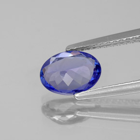 Tanzanite naturale blu da 1,13 ct, taglio ovale, VVS