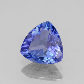 Tanzanite naturale blu da 1,20 ct, trillion, VS