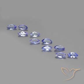 Gemme di Tanzanite Blu intenso naturale da 3.12 ct, Taglio marquise, VS-SI