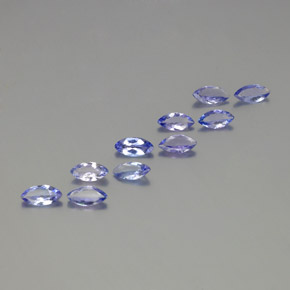 Gemme di Tanzanite Blu intenso naturale da 3.30 ct, Taglio marquise, VS-SI