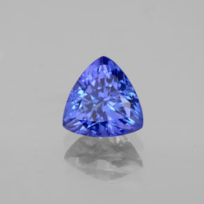 Tanzanite naturale blu da 1,33 ct, trillion, VS