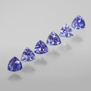 Tanzanite naturale blu da  ct, trillion, VVS-VS