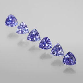 Tanzanite naturale blu da  ct, trillion, VVS-VS