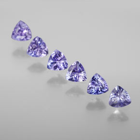Tanzanite naturale blu da  ct, trillion, VVS-VS