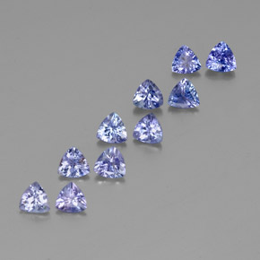 Tanzanite naturale blu da 3,59 ct, trillion, VS