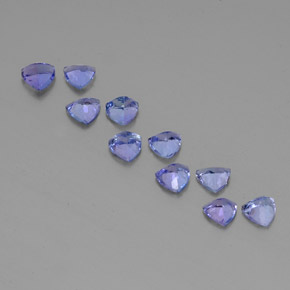 Tanzanite naturale blu da 3,59 ct, trillion, VS