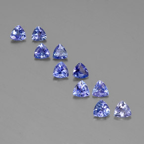 Tanzanite naturale blu da  ct, trillion, VS