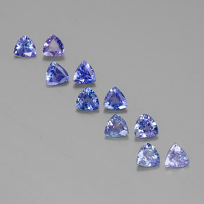 Tanzanite naturale blu da  ct, trillion, VS