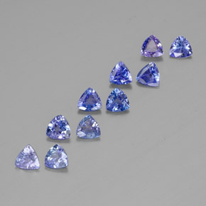 Tanzanite naturale blu da  ct, trillion, VS