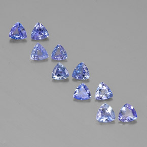 Tanzanite naturale blu da  ct, trillion, VS