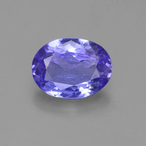 Tanzanite naturale viola da 1,42 ct, taglio ovale, VVS