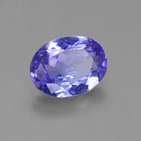 Tanzanite naturale viola da 1,42 ct, taglio ovale, VVS